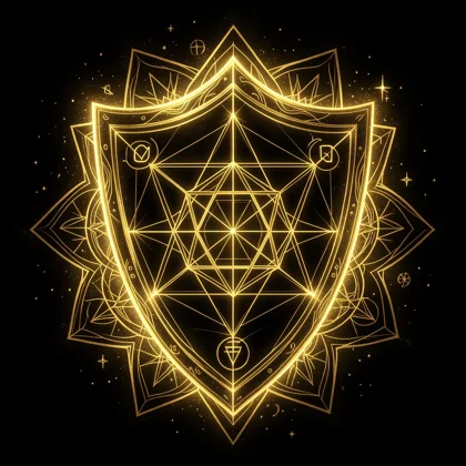 Ilustración de Escudo, frecuencia 432 Hz
